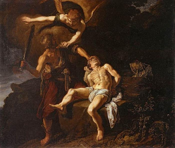 Pieter Lastman The Angel of the Lord Preventing Abraham from Sacrificing his Son Isaac France oil painting art